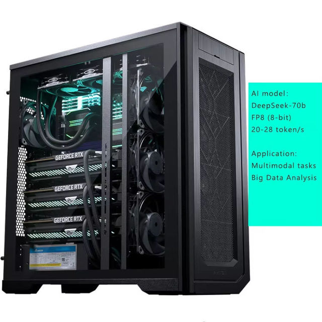 New AMD EPYC 7532 Tower GPU Server Workstation Desktop PC Deep Learning Simulation Computing with Stock Availability