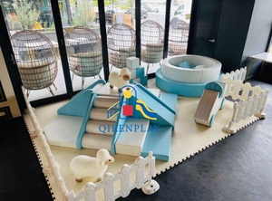 Terrain de jeu bleu et blanc pour fête d'<span class=keywords><strong>anniversaire</strong></span> en gros, <span class=keywords><strong>voiture</strong></span> à balles intérieure et extérieure, équipement de jeu souple pour <span class=keywords><strong>location</strong></span> de fête - Product Image 2