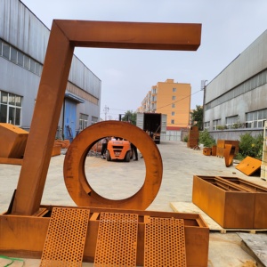 Fuente de Cascada con Escultura de Acero Corten para Jardín - Product Image 6