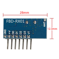 Code d'apprentissage 433MHZ, 15 clés, télécommande + module de réception RF, décode la sortie, signal haut niveau