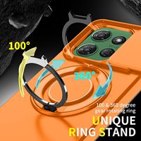 Coques de téléphone portable avec fenêtre coulissante et béquille métallique circulaire pour Motorola G 5G Play 2026, coque arrière magnétique antichoc