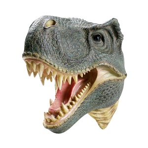 Tiranosaurio Rex de poliresina, decoración de pared montada en 3D, cabeza de dinosaurio, escultura, decoración colgante de pared para <span class=keywords><strong>teatro</strong></span> en el Zoo - Product Image 1