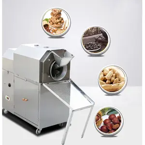 OC-50G gaz ısıtma otomatik fındık fıstık badem tahıl kahve kavurma makinesi kavurma