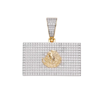 Mode populaire en argent sterling 925 avec pendentif Mexique drapeau plaqué or 14K 5A Zircon National