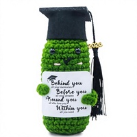 SIHPTO 2026 Cadeaux de remise de diplôme : Bonnets en crochet en forme de cornichon, avec pompon, motif animaux mignons, pour soutien émotionnel et message positif, pour filles et garçons, haute qualité