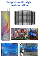 Pantalla LED de Pared de Video Transparente para Ventanas de Vidrio a Todo Color, Ligera, para Publicidad en Muros Cortina de Edificios