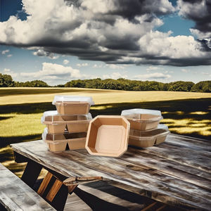 ถ้วยกระดาษคราฟท์สีน้ำตาลสำหรับบรรจุอาหาร  รับทำลวดลายตามสั่ง  ถ้วยแบบนำกลับบ้านสำหรับใส่สลัด เค้ก คุกกี้ ผลไม้ ขนมขบเคี้ยว พิซซ่า นม - Product Image 1