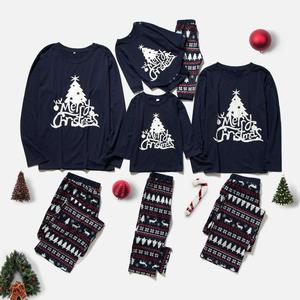 Ensemble <span class=keywords><strong>T</strong></span>-<span class=keywords><strong>Shirt</strong></span> <span class=keywords><strong>et</strong></span> Pantalon Imprimé Arbre Personnalisé Maman <span class=keywords><strong>et</strong></span> Moi Joyeux Noël Tenue Assortie Famille Manches Longues - Product Image 1