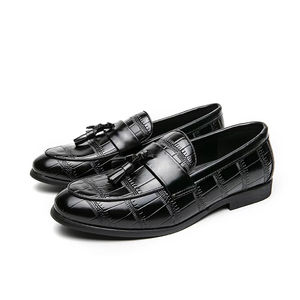 Chaussures Oxford pour homme en cuir véritable, style italien haut de gamme, faites à la main, pour mariage, à enfiler, camouflage léger, isolantes, collection automne - Product Image 1