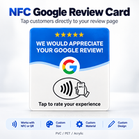 Cartes en acrylique personnalisées avec logo imprimé 100x100x3 mm, code NFC QR, pour cadeaux, avis, 13,56 MHz, étanches, NXP213 215 216, format carte de visite