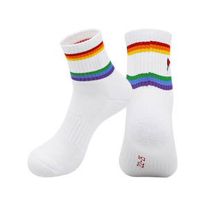 Chaussettes de sport personnalisées pour jeunes - Spandex/Polyester/Coton, évacuation de l'humidité et compression, placement du logo personnalisé pour les sports d'automne - Product Image 6