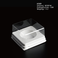 Mini Mochi Cookie Boulangerie Gâteau Récipient Alimentaire Rond Petites Boîtes À Biscuits Dessert Avec Couvercles Transparents Et Base Blanche Noire