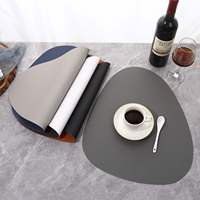 Sous-plats en cuir PU, résistants à la chaleur, antidérapants, lavables, isolants, imprimables, pour table à manger