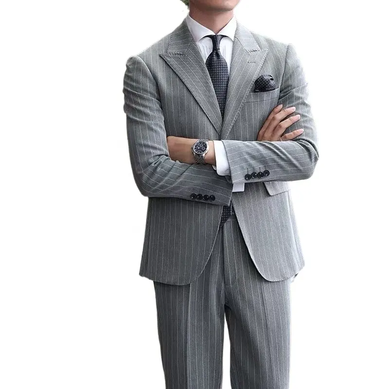 OEM erkek iş yün Polyester yarı keten teknoloji yarım tuval yarım fiyat fabrika özelleştirilmiş erkek takım elbise