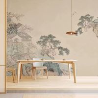 Papier peint mural en vinyle sur toile, peinture chinoise traditionnelle de haute qualité pour décoration murale intérieure, vente en gros pour salon