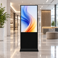 Layar Digital Poster Iklan 4K Mini-LED IPS 85 Inci Ultra Tipis, Anti-Sidik Jari, WiFi Indoor, Model Berdiri