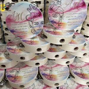 <span class=keywords><strong>Strumenti</strong></span> <span class=keywords><strong>musicali</strong></span> a percussione 6 pollici legno tamburo a mano per la vendita Design personalizzato all'ingrosso strumento musicale matrimonio tamburello