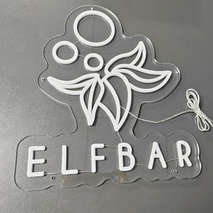 Letrero de neón <span class=keywords><strong>ELFBAR</strong></span>, luz Led USB, acrílico transparente, personalizable, letrero de neón para fiesta de cumpleaños, decoración de pared - Product Image 2