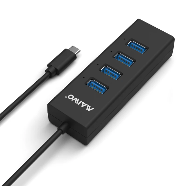 MAIWO KH304G1 Type C Hub With 4 USB a Ports With LED Light Indicator