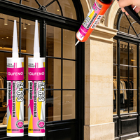 Colle adhésive silicone acide transparente à séchage rapide non blanchissante pour l'étanchéité des fenêtres et des portes