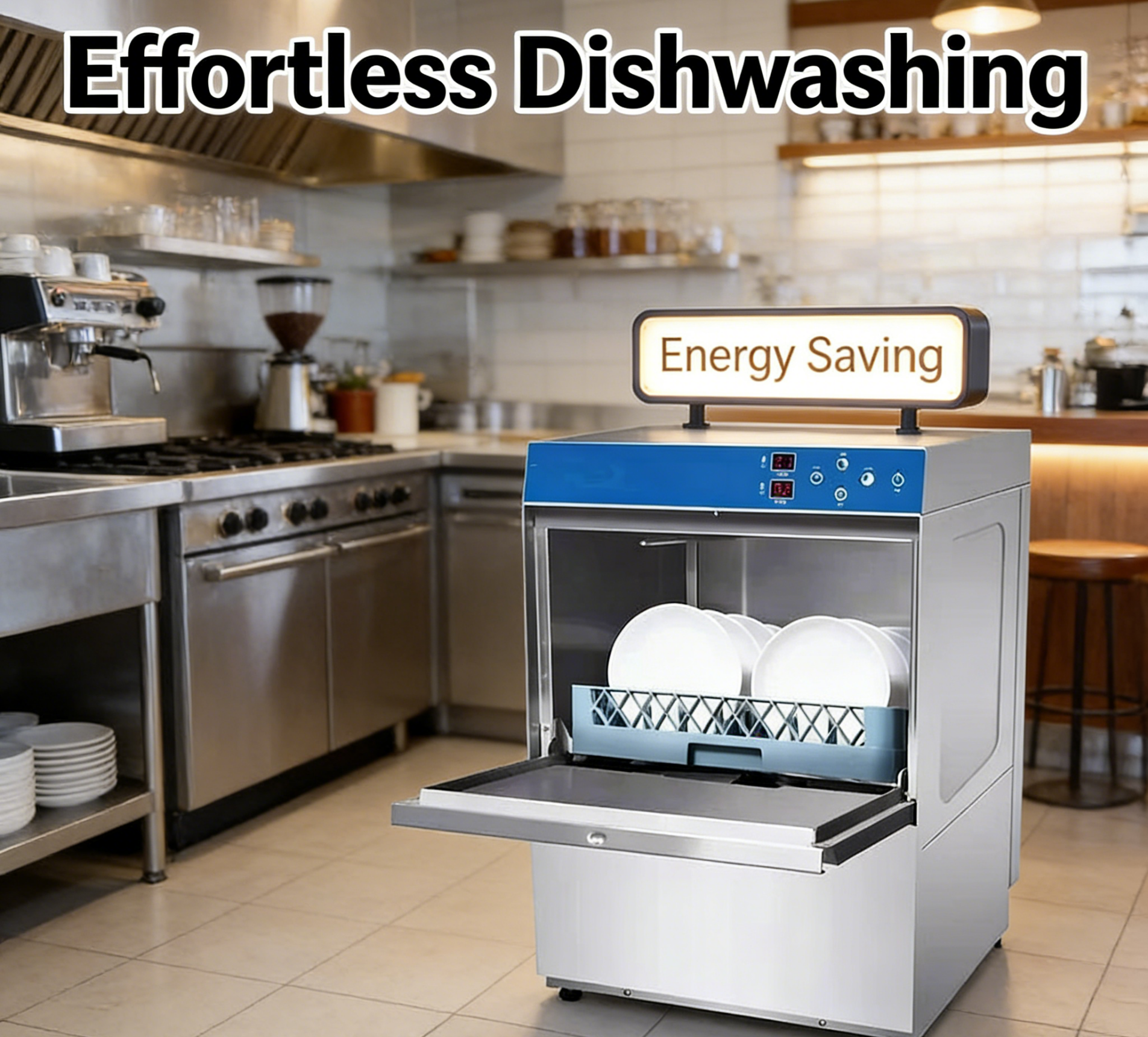 Scepta Quick Cleaning Smart Undercounter Dishwasher 24h Service 1 Year Warranty 304 Stainless Steel 3000-5000W Commercial Use