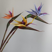 Fleur artificielle d'oiseau de paradis en latex de qualité, décoration douce de maison, fleurs de haute garde