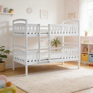 <span class=keywords><strong>Lit</strong></span> <span class=keywords><strong>superposé</strong></span> en bois blanc moderne et abordable pour adolescents, double sur grand <span class=keywords><strong>lit</strong></span>, pour chambre à coucher - Product Image 2