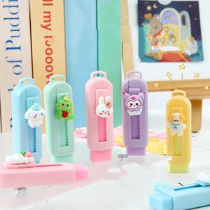 Creatieve push-pull telescopische cartoon gummetjes, schattig schrijfwaren voor basisschool examens, groothandel - Product Image 1