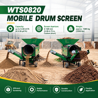 Écran de trommel mobile durable facile à utiliser pour le criblage d'ordures de copeaux de bois de gravier de sable