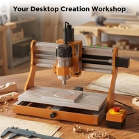 Routeur CNC de bureau haute précision 3020 Nova 800 avec guides linéaires à broches et vis à billes pour gravure sur aluminium