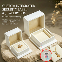 Boîte cadeau de luxe pour bijoux avec sceau de sécurité à code QR scannable, emballage personnalisé pour collier et bracelet, vente en gros