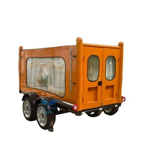 Coche fúnebre de remolque de venta caliente en Ghana Royal Design Hearse Van Builder Yellow Motorcycle Hearse - Product Image 3