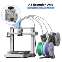 Rakitan Pengganti Ekstruder Gigi Baja Keras Asli Bamboo untuk Printer 3D A1 / A1 Mini, Unit Ekstruder Pengumpan Lengkap