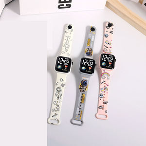 Hot Sale Cheap Wholesale Popular Cartoon Printing TPU Strap LED Gift Wrist <strong>Watch</strong> for <strong>Teenager</strong> and Adults Digital Kids <strong>Watch</strong> - Product Image 4