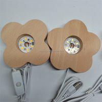 2024 nouveauté personnalisable moderne LED nuit Table lampe bois 3D Illusion lave lumière Base pour salon décor interrupteur électrique