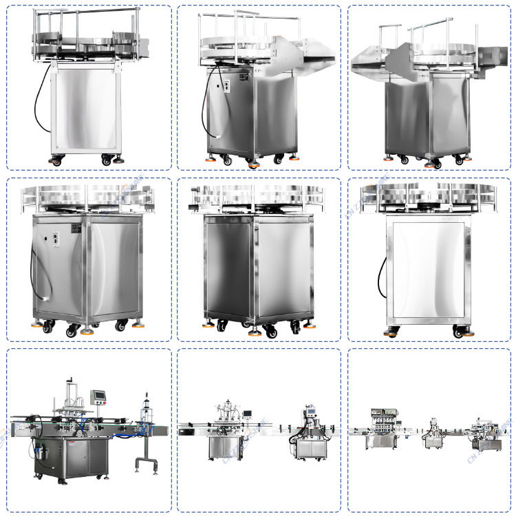 Super Hot Rotary Accumulation Feeding Tables Automatic Unscrambler Machine for Plastic Bottles Collecting