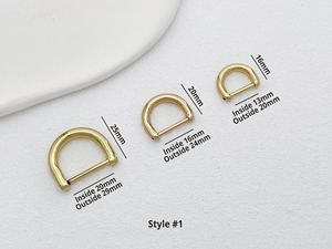Anneaux en D à visser X Mm Mm Mm Or clair Argent Accessoires de sac à main Quincaillerie pour sacs - Product Image 5