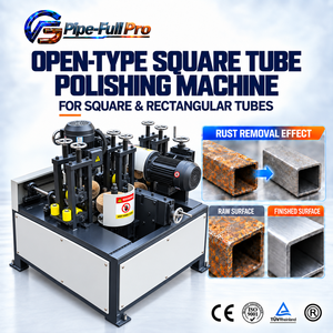 Máquina Pulidora de Perfiles Metálicos de Tipo Abierto para Desincrustación de Superficies de Tubos Cuadrados, Hierro Angular, Barras Planas y Acero de Canal - Product Image 1