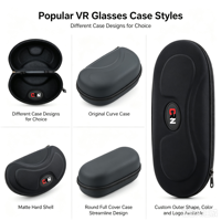 Étui réglable pour casque VR avec manette, étui pour lunettes VR 3D, étui EVA pour accessoires électroniques HD Blu-Ray avec protection oculaire