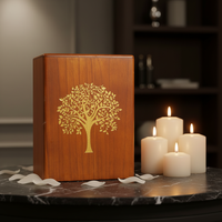 Urna de Cremación de Madera para Cenizas Humanas de Adultos, Urnas Conmemorativas Funerarias para Perros y Gatos, Caja de Madera con Grabado Personalizado, Venta al Por Mayor