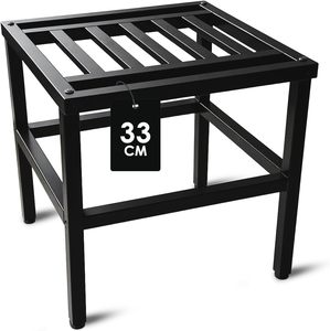 Support de Plantes Carré Robuste en Métal Noir Thermolaqué Moderne et Support de Pot de Fleurs pour Jardin Intérieur/Extérieur – Ventes Flash - Product Image 1