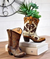 Design souvenir créatif chaussures bottes vase en céramique décoration de la maison chaussures de marin plante en pot