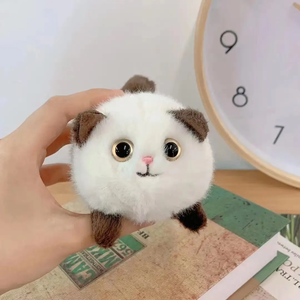 Porte-clés personnalisé avec logo, mini-jouet en peluche chat ou lapin blanc à queue qui bouge, sûr et amusant - Product Image 4