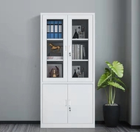 Meubles de bureau modernes en métal tiroirs de placard en acier réglables portes en verre armoires de classement chambre à coucher/armoire/atelier