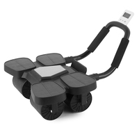 Rouleau Abdominal Professionnel à 4 Roues, Pliable et Portable, Équipement d'Exercice pour Muscler le Torse à Domicile