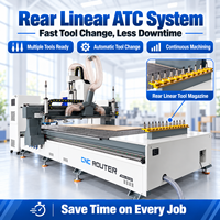 Machine de fraisage CNC Alpha Atc pour le perçage du contreplaqué, du MDF et du bois, machine de fraisage CNC 1325 pour la fabrication de meubles et d'armoires