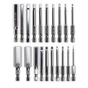 Nanrui Hex <b>Screwdriver</b> <b>Bits</b> <b>Set</b> S2 Steel 1/4 Inch 3/32 3/16 5/16 7/32 7/64 9/64 1/8 For Pneumatic Tools - Product Image 1