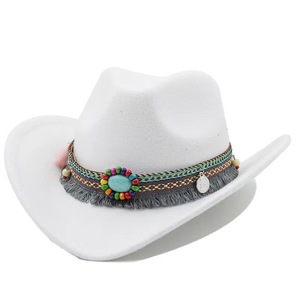 Sombrero Clásico de Fieltro de Ala Ancha de 54 cm para Niños, Color Sólido, Estilo Vaquero/Jazz, para Fiestas, Pesca, Casual, para Niños y Adultos, 60 cm - Product Image 4