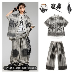 Camisetas Holgadas <span class=keywords><strong>de</strong></span> Moda Urbana para Niños, Ropa <span class=keywords><strong>de</strong></span> Actuación Hip-Hop, Conjuntos <span class=keywords><strong>de</strong></span> Baile Modernos y Elegantes para Niñas - Product Image 6