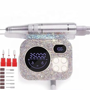 Taladro de Uñas Profesional Recargable de 35000 RPM, Lima Eléctrica con Diamantes Brillantes para Dar Forma, Remover y Pulir Uñas de Gel - Product Image 1